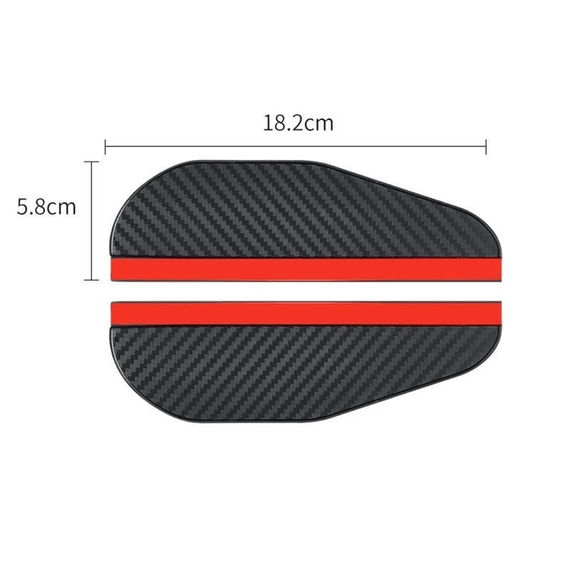 Premium Universal Carbon Fiber Mirror Rain Visor Car Rearview Rain Shield For Clear Vision 3