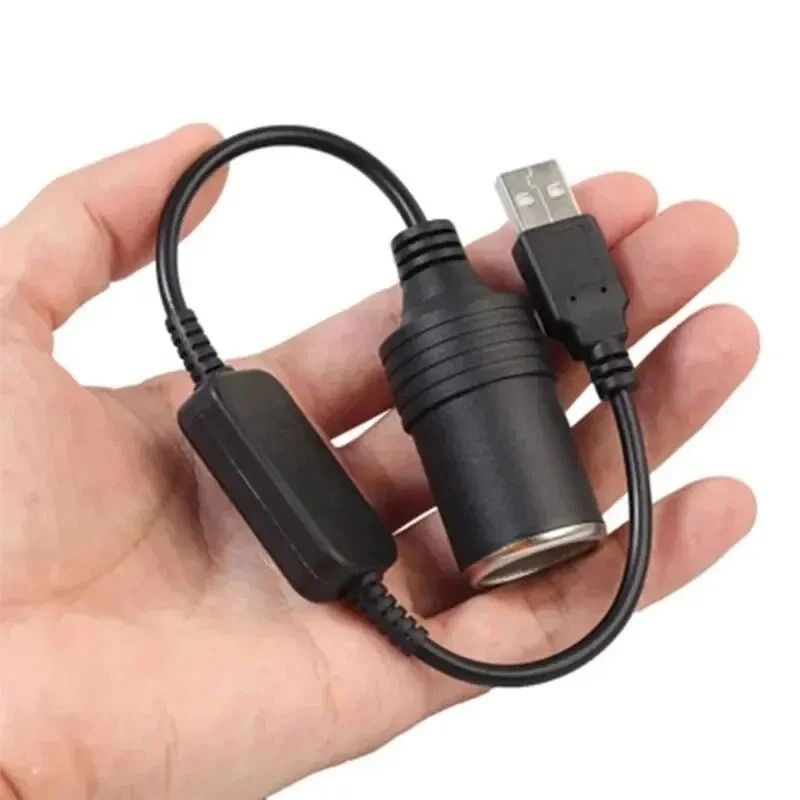 Portable USB To Converter Car Cigarette Lighter Adapter Power Cable For On The Go Power 1