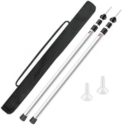 heavy duty telescopic tarp poles set adjustable camping poles & canopy support poles