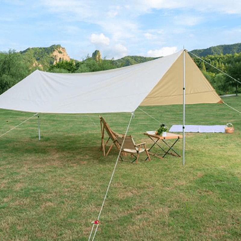 Heavy Duty Telescopic Tarp Poles Set Adjustable Camping Poles Canopy Support Poles 2