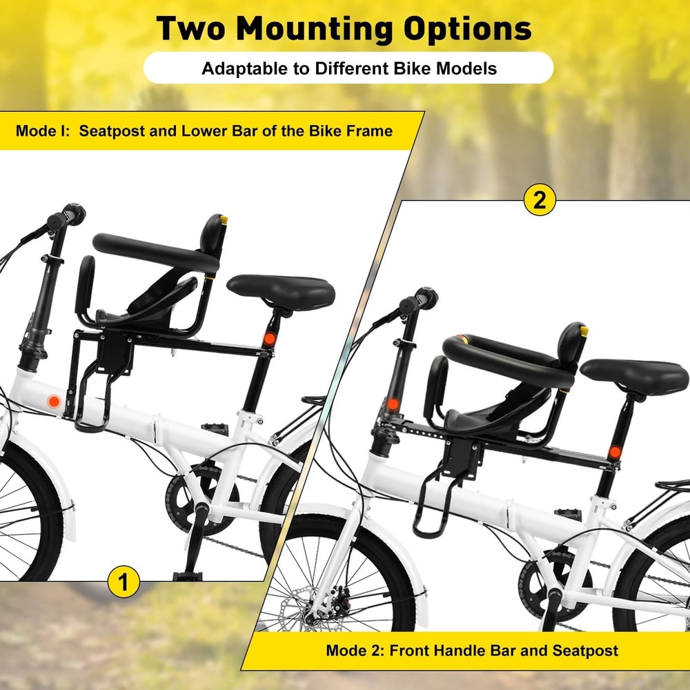 Premium Front Mounted Child Bike Seat Safe Comfortable Toddler Bike Seat 4