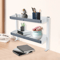 Adjustable Clamp On Desk Shelf Desk Organizer Shelf Space Saving Tier White Storage 4