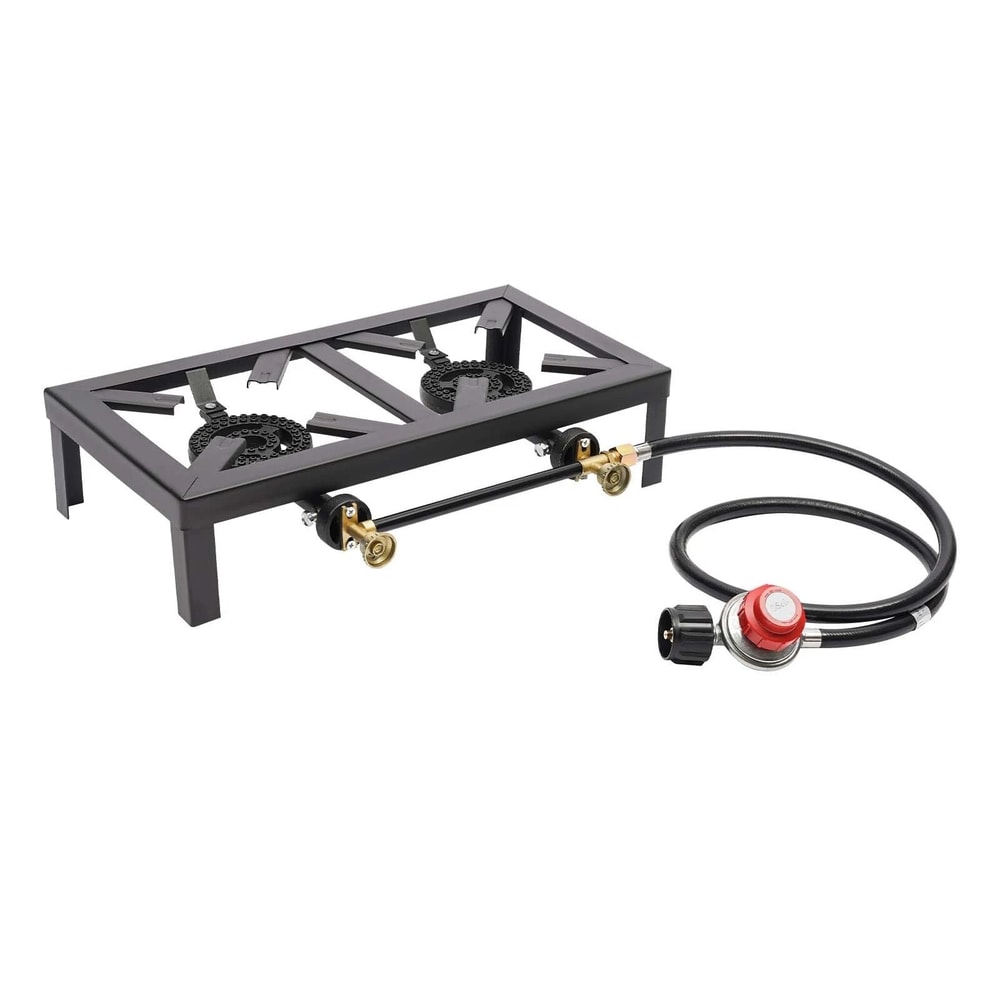 Portable Double Burner Propane Stove For Camping Outdoor Cooking 3