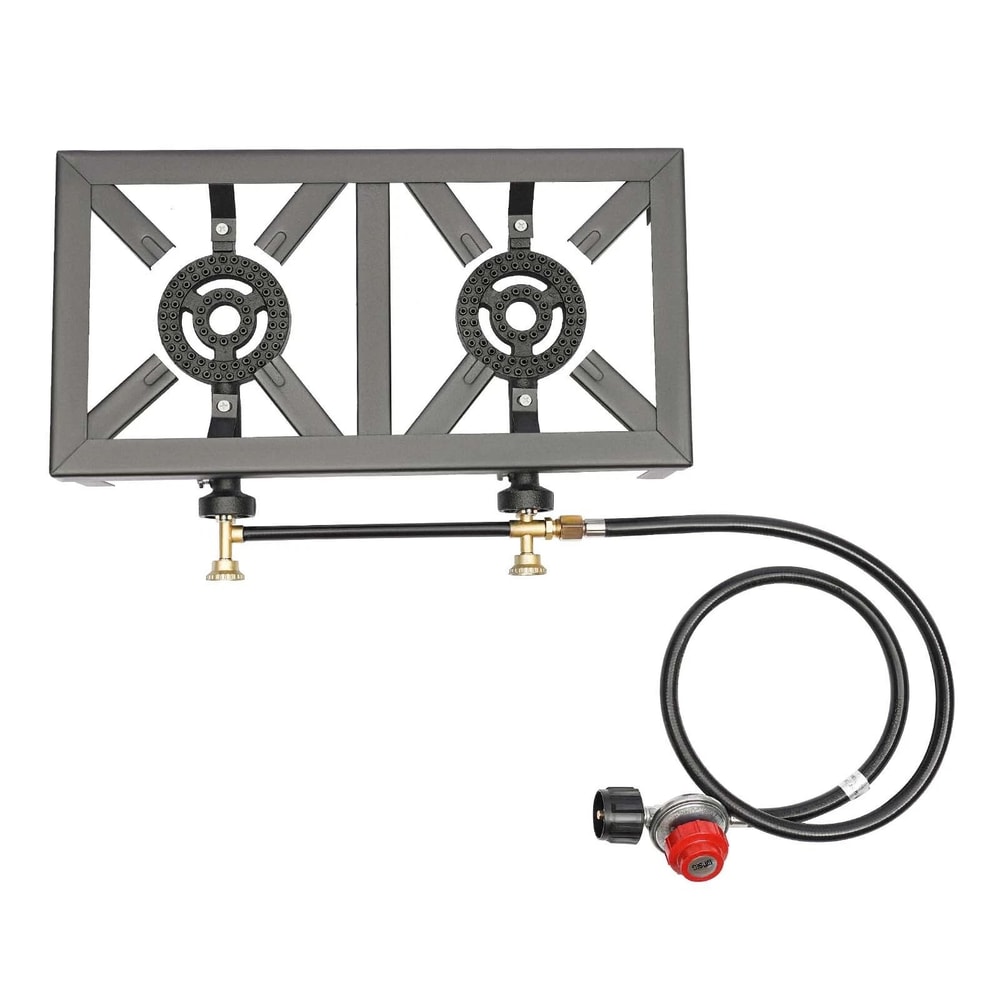 Portable Double Burner Propane Stove For Camping Outdoor Cooking 8