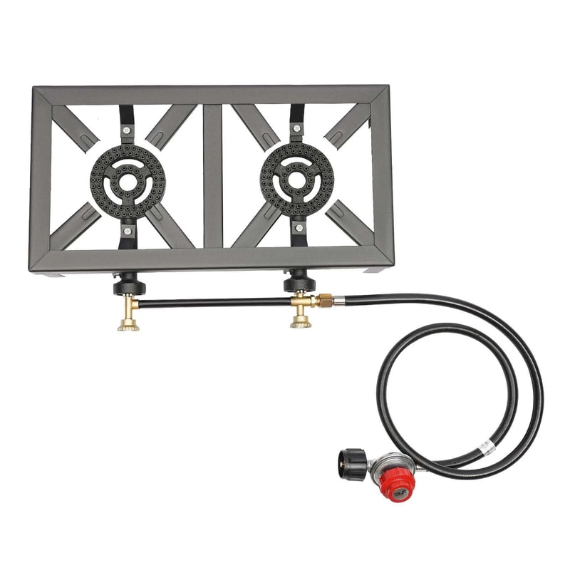 Portable Double Burner Propane Stove For Camping Outdoor Cooking 8
