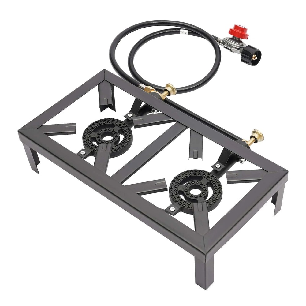 Portable Double Burner Propane Stove For Camping Outdoor Cooking 9