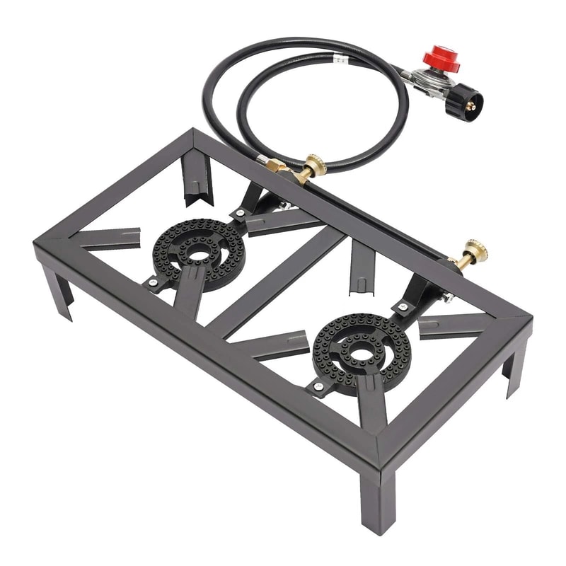 Portable Double Burner Propane Stove For Camping Outdoor Cooking 9