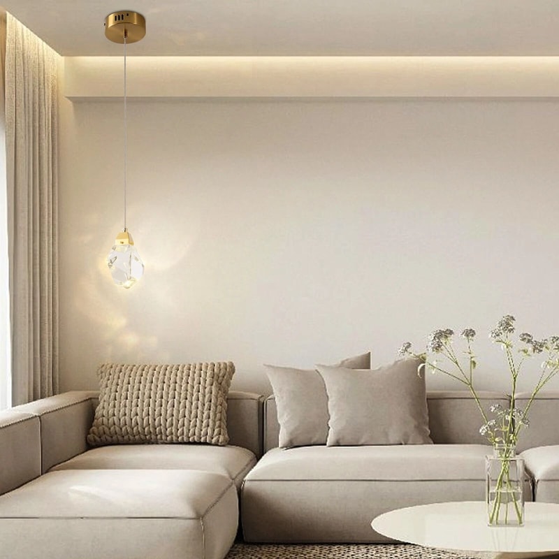 Modern Crystal Pendant Light For Kitchen Island LED Hanging Ceiling Fixture 3