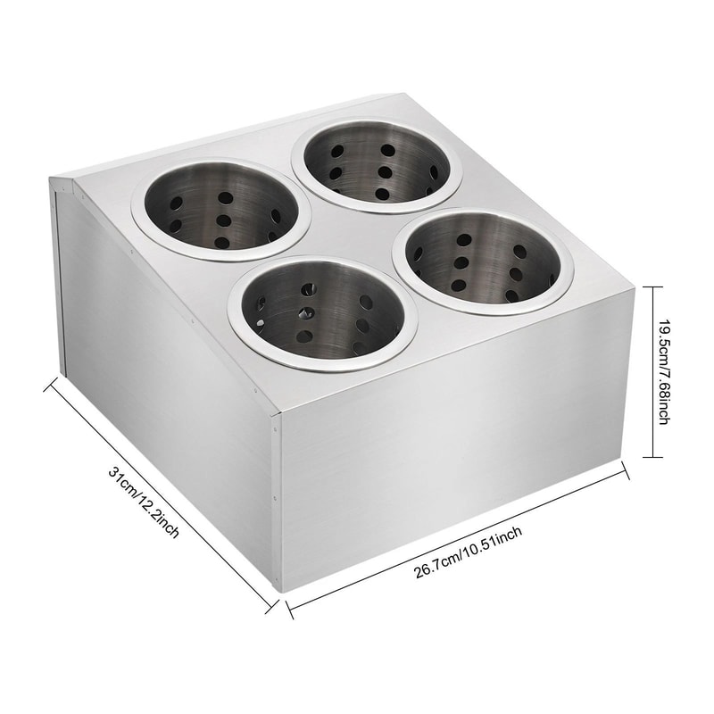 Premium Stainless Steel Flatware Holder Commercial Silverware Organizer Durable Utensil Storage Bo 6