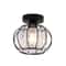 Modern Flush Mount Ceiling Light For Indoor Hallway Black Minimalist Fixture 5