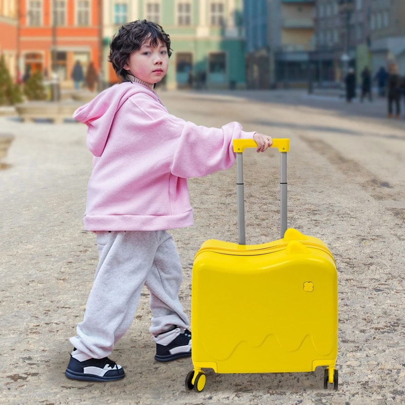 Premium Kids Ride On Suitcase Durable Travel Suitcase For Kids With Lock Stickers 1
