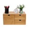 Natural Bamboo Desk Organizer With Drawers Compact Tabletop Storage Drawer Organizer Box For Offic 0
