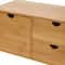 Natural Bamboo Desk Organizer With Drawers Compact Tabletop Storage Drawer Organizer Box For Offic 2