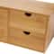 Natural Bamboo Desk Organizer With Drawers Compact Tabletop Storage Drawer Organizer Box For Offic 3