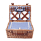 Premium Wicker Picnic Basket Set For With Cups Utensils 0