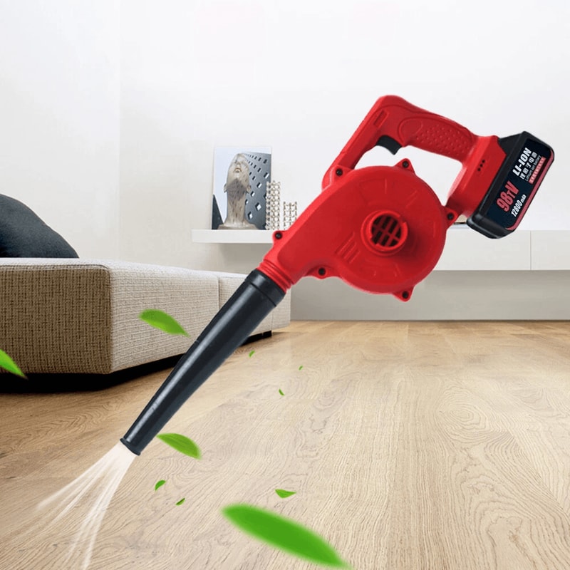 Compact Cordless Handheld Leaf Blower With Battery Charger Portable Workshop Dust Blower 1
