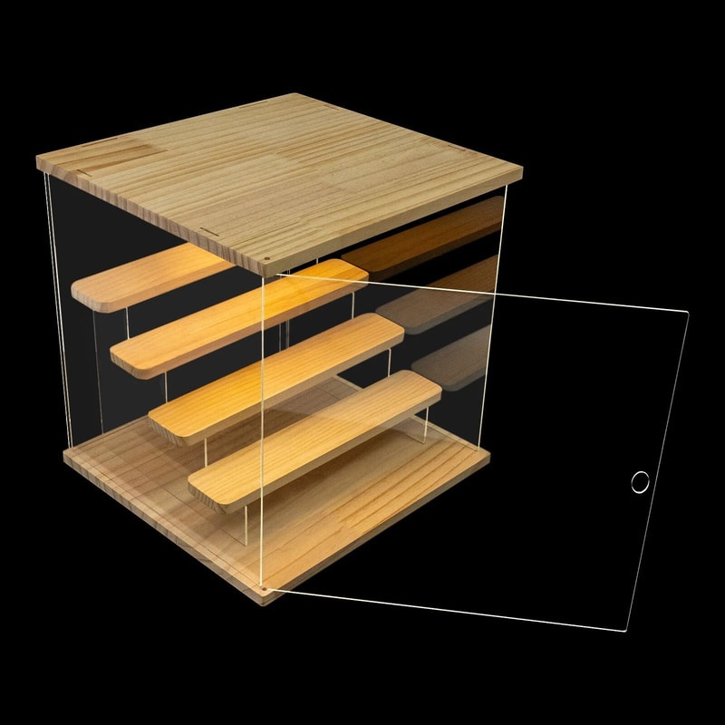 Premium Acrylic Display Case With LED Light Clear Showcase Organizer For Collectibles Figurines 2