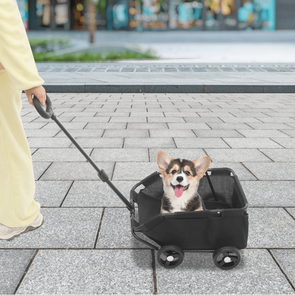 Portable Folding Dog Stroller Cart Wheel Pet Travel Stroller For Small Dogs 0