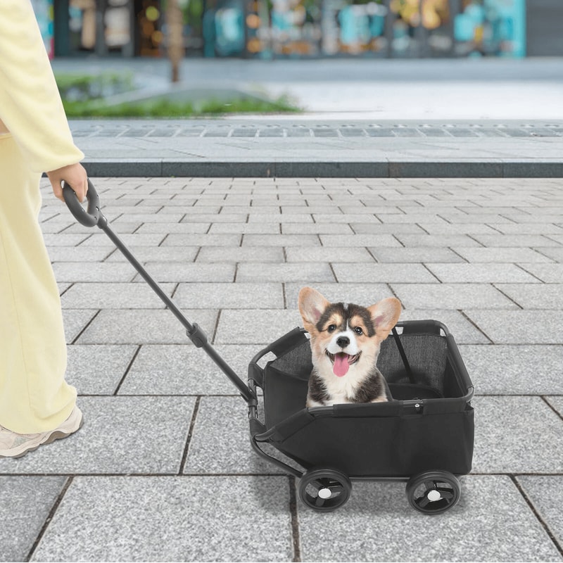 Portable Folding Dog Stroller Cart Wheel Pet Travel Stroller For Small Dogs 0