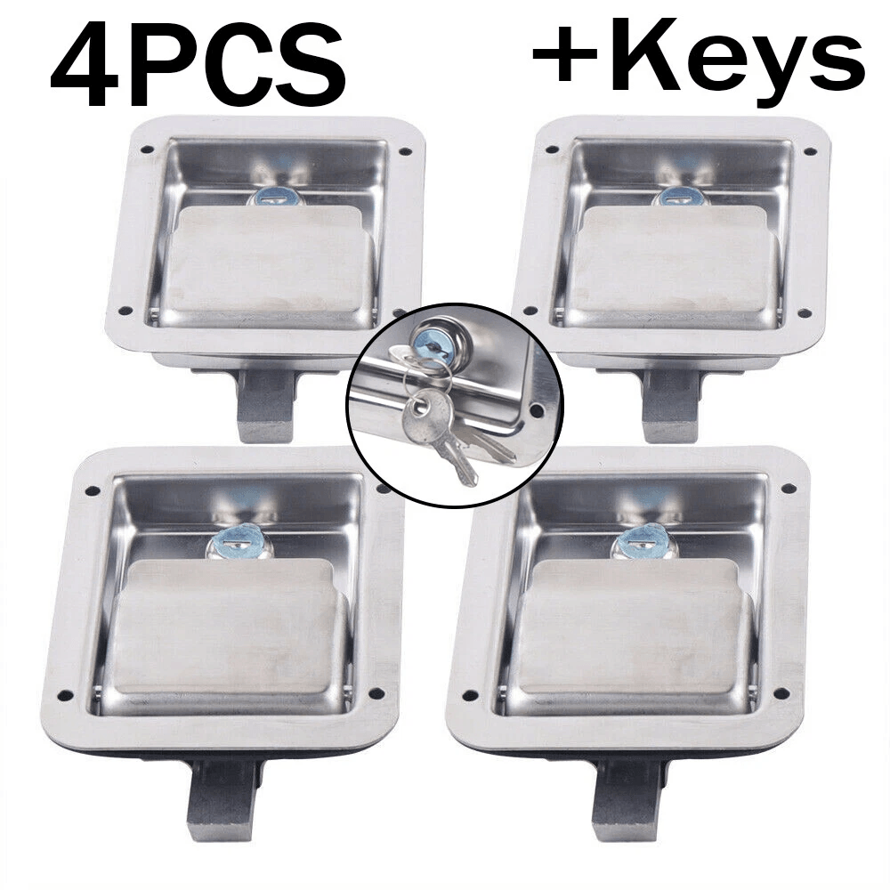 Heavy Duty Truck Tool Box Latch Set Stainless Paddle Locks With Keys Toolbox Lock Kit 7