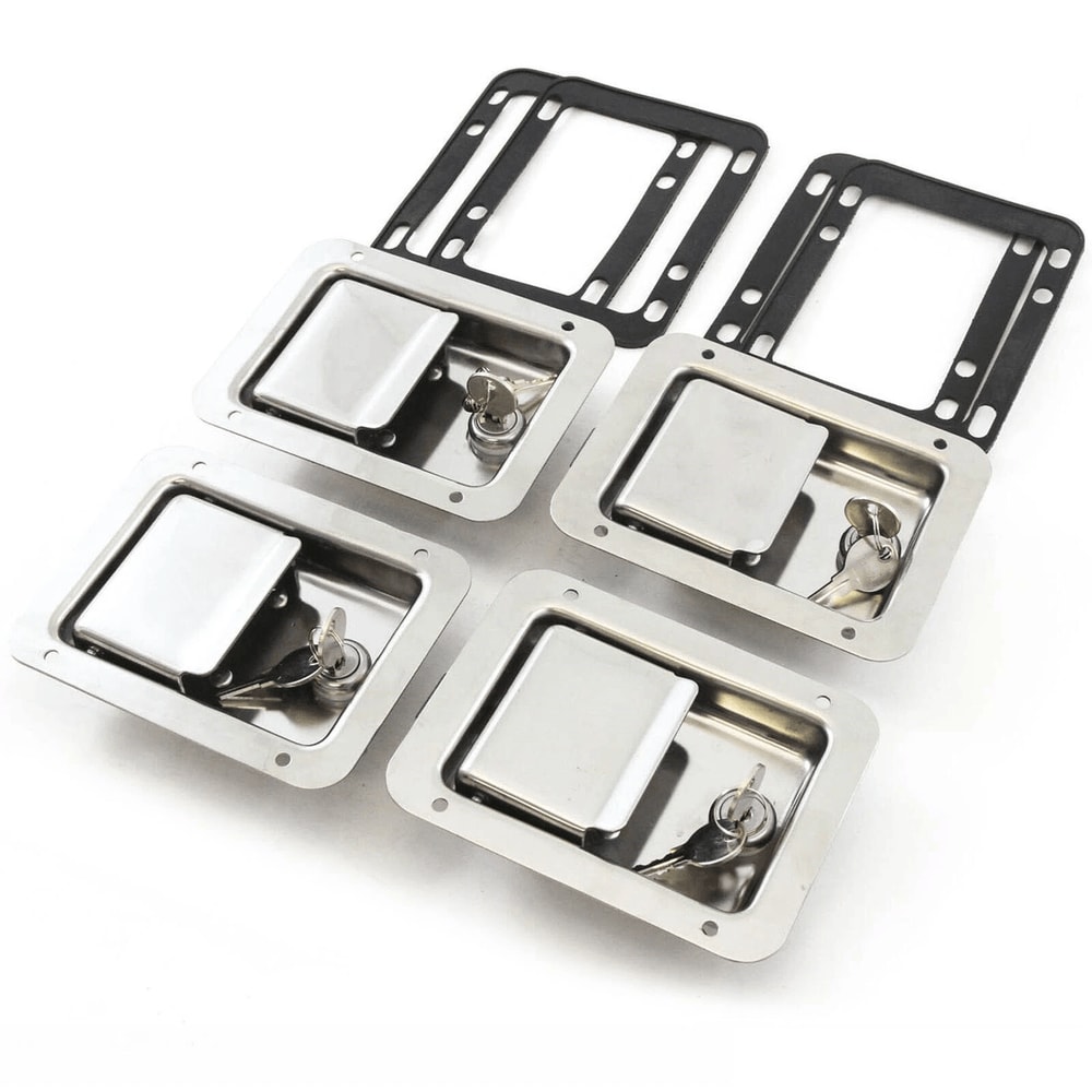 Heavy Duty Truck Tool Box Latch Set Stainless Paddle Locks With Keys Toolbox Lock Kit 15