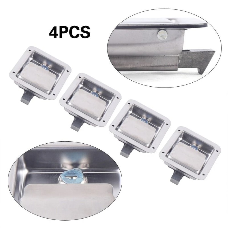 Heavy Duty Truck Tool Box Latch Set Stainless Paddle Locks With Keys Toolbox Lock Kit 13
