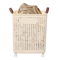 Premium Collapsible Laundry Hamper With Wheels Durable Rolling Laundry Basket Foldable Laundry Car 9