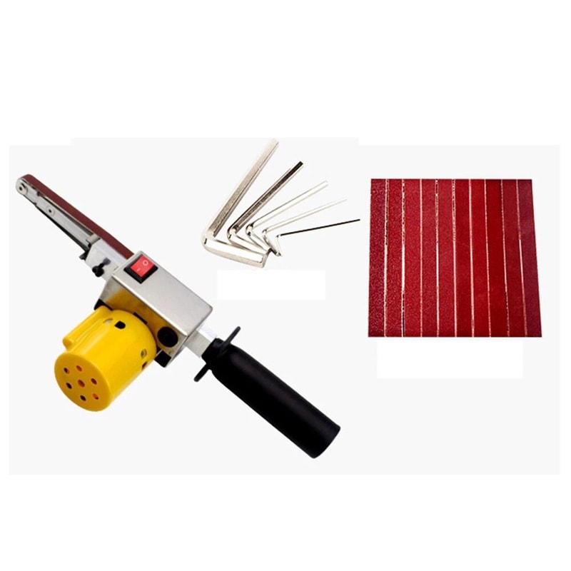 Handheld Electric Mini Belt Sander Grinder With Belts 3