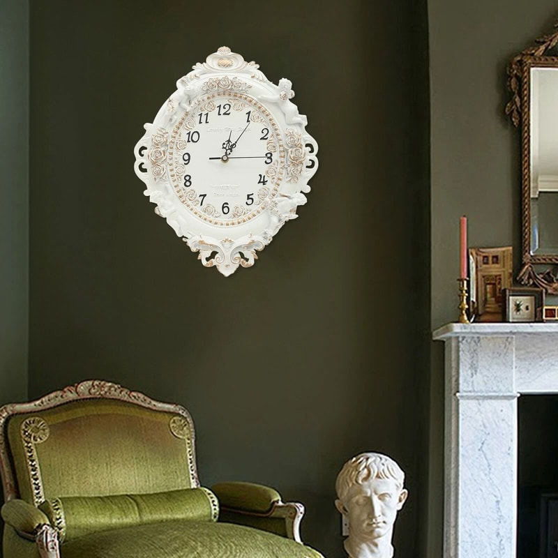 Classic European Style Wall Clock Elegant Easy Read Decor Wall Clock 0