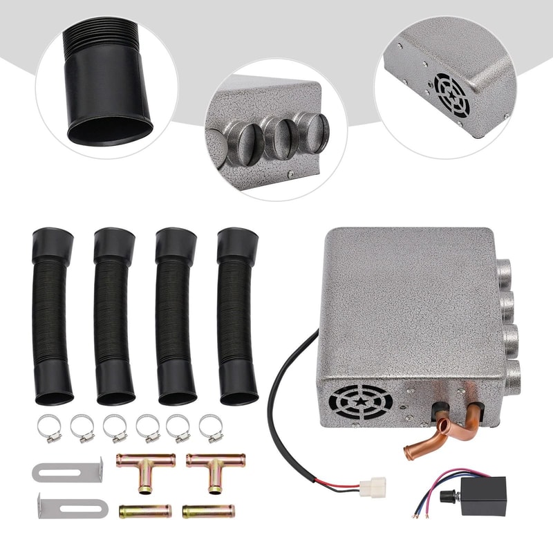 Universal Auto Cab Underdash Heater With Copper Tube Speed Control 4