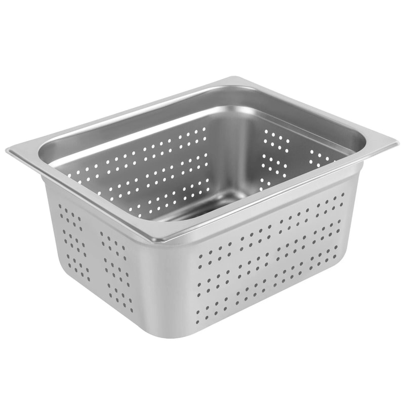 Premium Commercial Half Size Stainless Steel Steam Table Pan Deep Perforated Hotel Pan For Catering 11