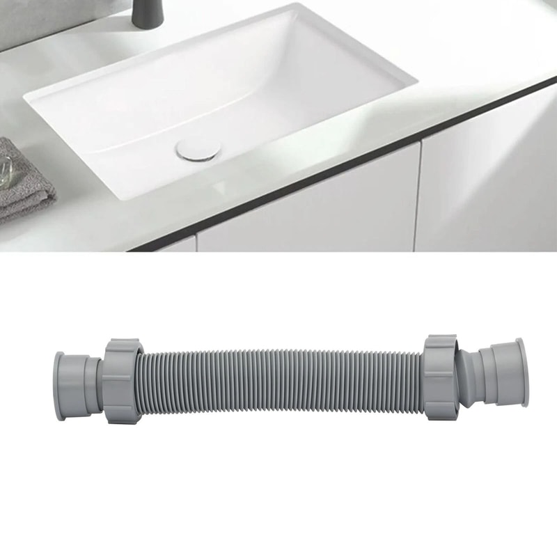 Premium Flexible Sink Drain Pipe Sink Basin Drain Hose Adjustable Kitchen Sink Drain Tubing 5