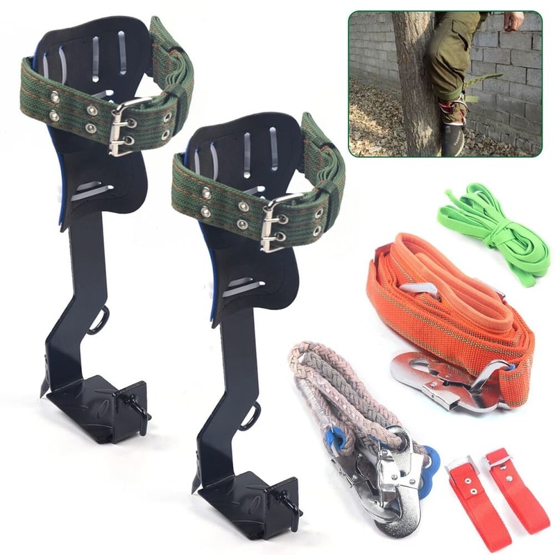 Adjustable Tree Climbing Spikes Pole Climbing Spurs With Rope Climber 1