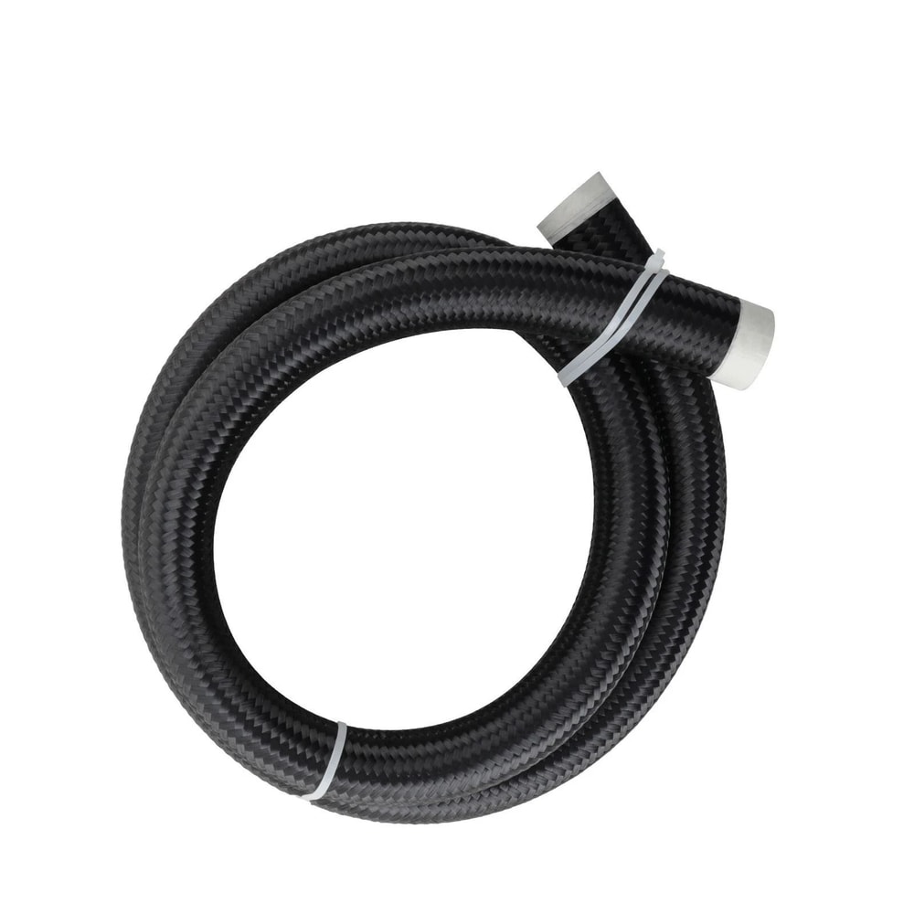 Premium Black Braided Fuel Line Hose Stainless Steel Nylon Fuel Line 0