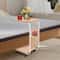 Mobile C Shaped Side Table With Wheels For Sofa Bed And Laptop Use 4