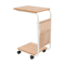 Mobile C Shaped Side Table With Wheels For Sofa Bed And Laptop Use 7