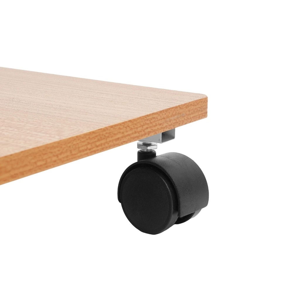 Mobile C Shaped Side Table With Wheels For Sofa Bed And Laptop Use 9