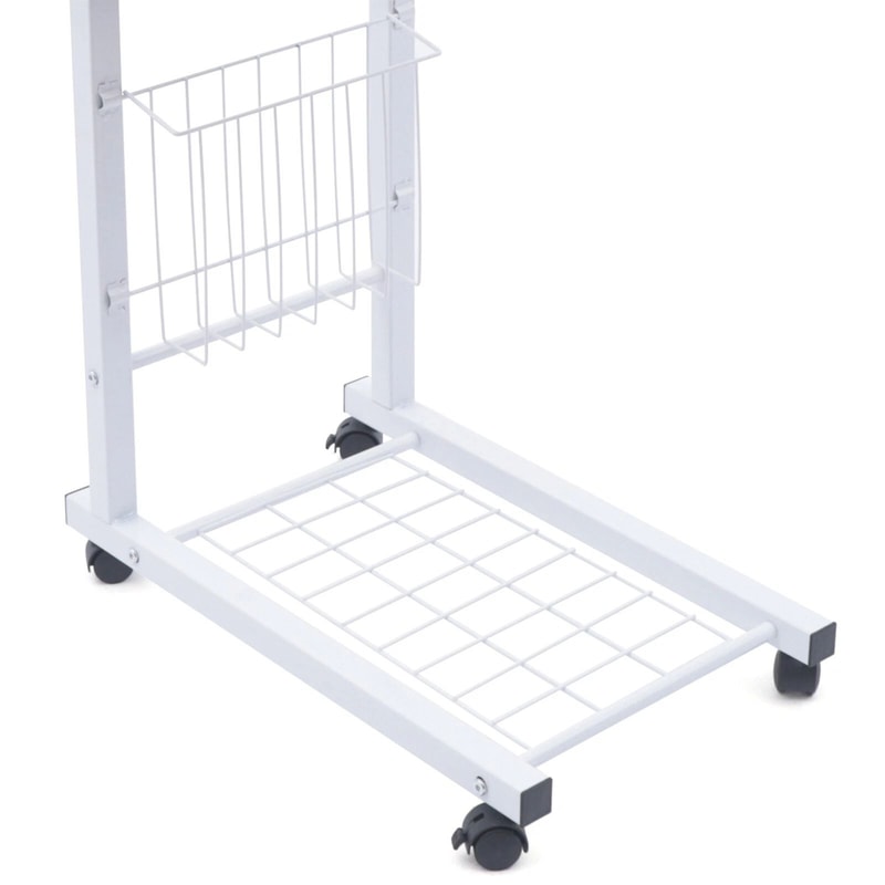 Adjustable Overbed Table With Wheels Rolling Bedside Tray Desk For Home Or Hospital 6