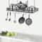 Modern Black Ceiling Pot Rack With Hooks For Pots And Pans 5