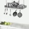 Modern Black Ceiling Pot Rack With Hooks For Pots And Pans 5
