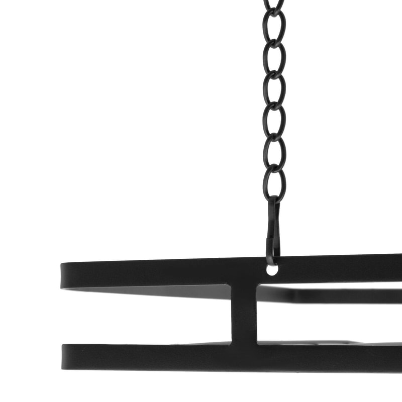 Modern Black Ceiling Pot Rack With Hooks For Pots And Pans 9