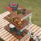 Portable Camping Kitchen Table With Storage Rack And Folding Outdoor Cook Station 0
