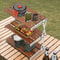 Portable Camping Kitchen Table With Storage Rack And Folding Outdoor Cook Station 0