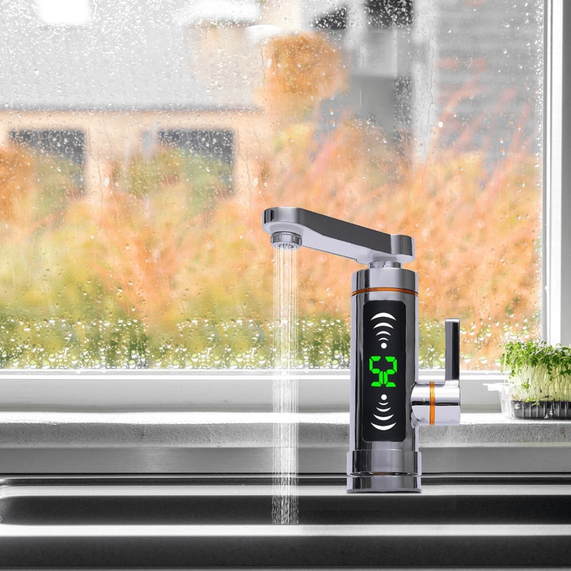 Instant Hot Water Faucet Tankless Electric Kitchen Bathroom Tap 0