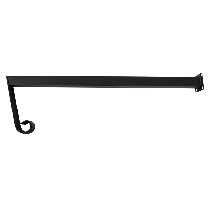 Adjustable Black Steel Railing Handrail For Steps Heavy Duty Metal Stair Handrail 9
