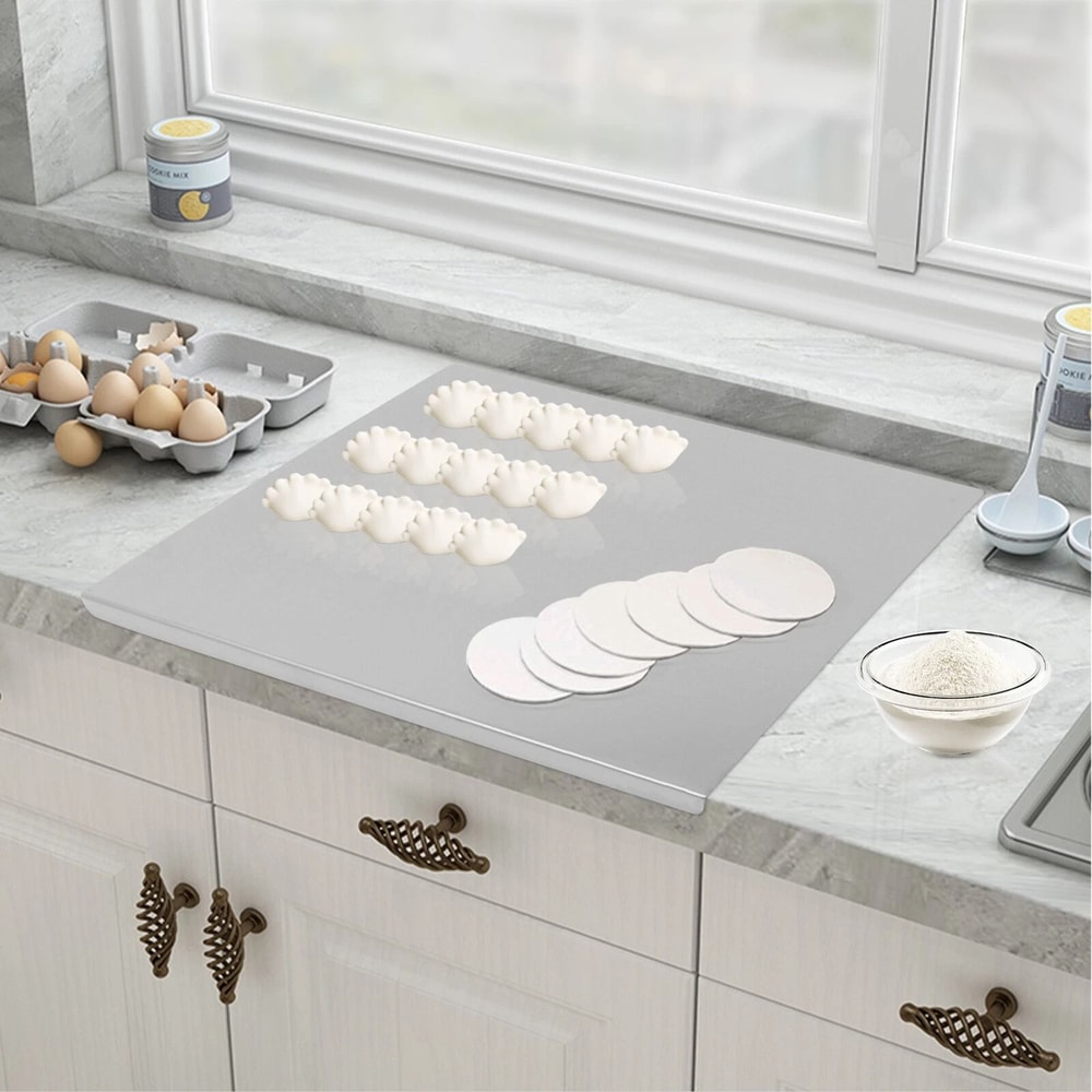 Premium Stainless Steel Cutting Board With Front Overhang Counter Saver 1