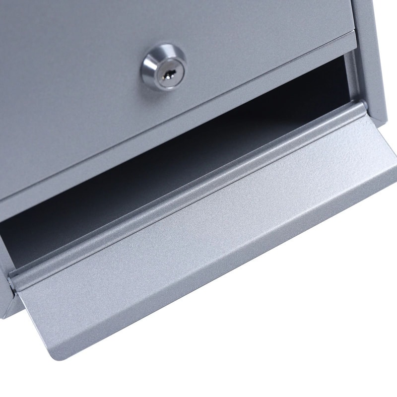 Premium Outdoor Stainless Steel Wall Mount Lockable Mailbox Secure Post Box 1