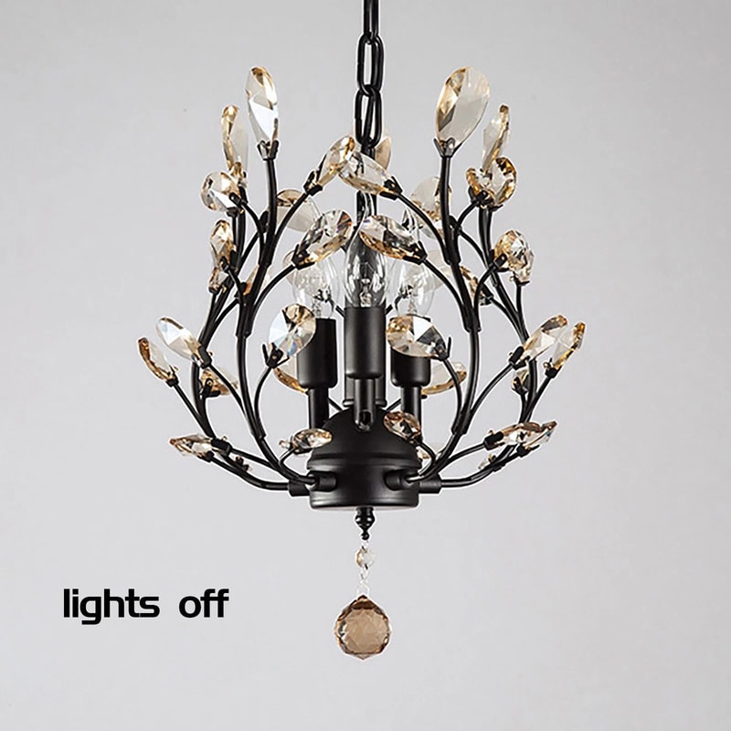 Vintage Crystal Chandelier Light Pendant Lamp For Kitchen Dining And Entryway 1