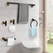 Matte Black And Gold Stainless Steel Bathroom Hardware Set Wall Mounted 4