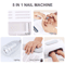 Electric Nail Drill Manicure Pedicure Machine Set With Dust Collector LED Lamp For Salon Quality Na 2